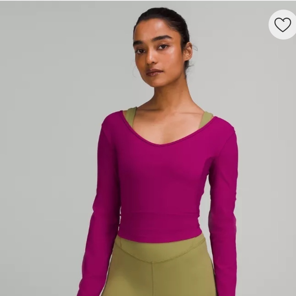 Lululemon Align Women's Burgundy  Crop-top Size 2 - Picture 2 of 9